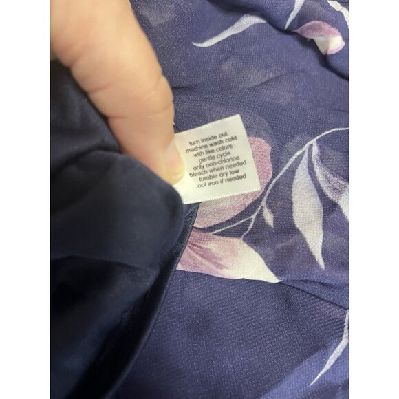 Lane Bryant Blue Floral Purple Dress Women’s Size 26 - Picture 10 of 12